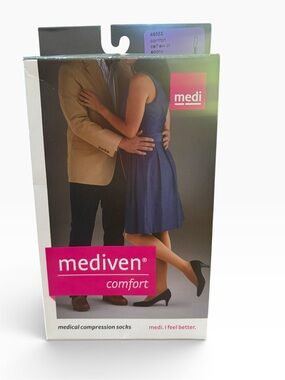 NEW Mediven Comfort Medical Compression Socks 30-40 Black calf ew sz III 49553